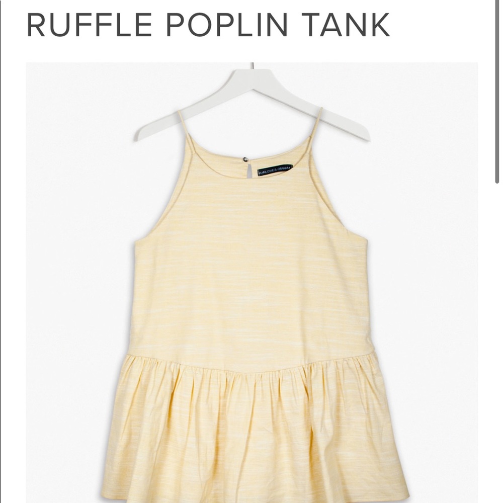 Harlowe and Graham Ruffle Poplin Tank